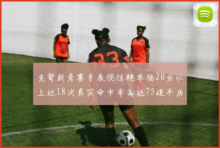 克弩新秀赛季表现惊艳单场20分以上达18次真实命中率高达75追平历史名将